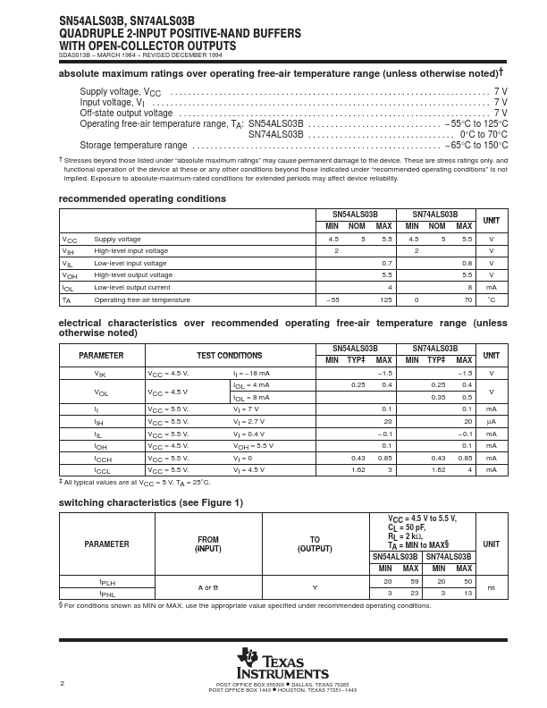 SN74ALS03B