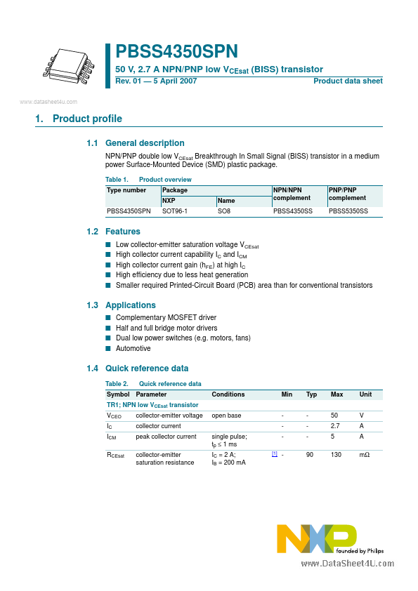 PBSS4350SPN