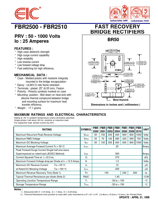 FBR2501