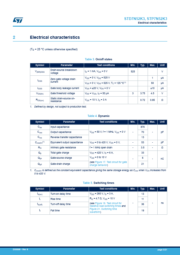 STD7N52K3