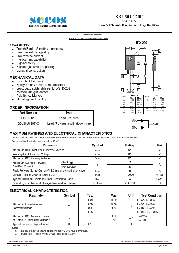 SBL30U120F