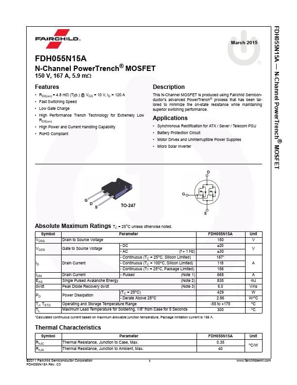 FDH055N15A