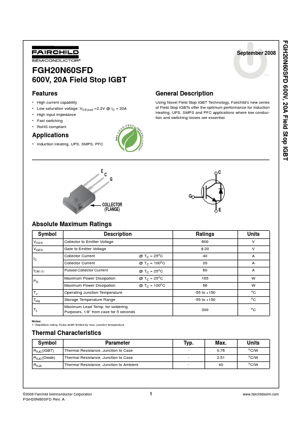 FGH20N60SFD