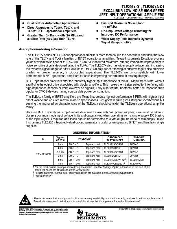 TLE2071A-Q1