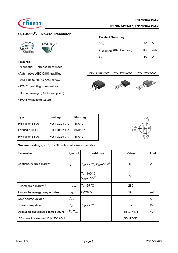 IPB70N04S3-07