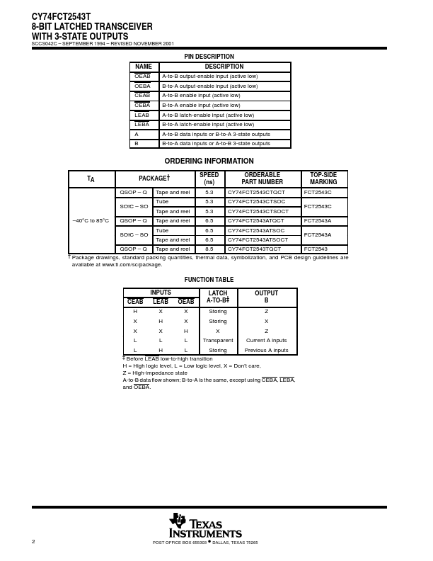 CY74FCT2543T