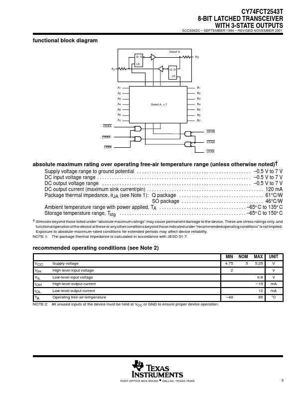 CY74FCT2543T