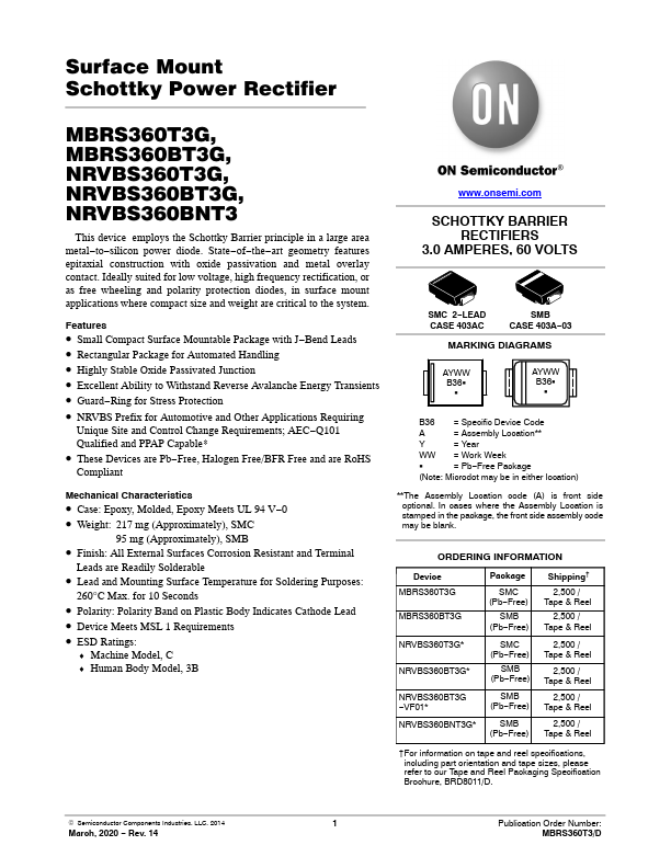 MBRS360BT3G