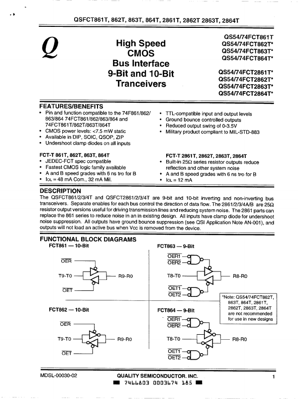 QS74FCT861T