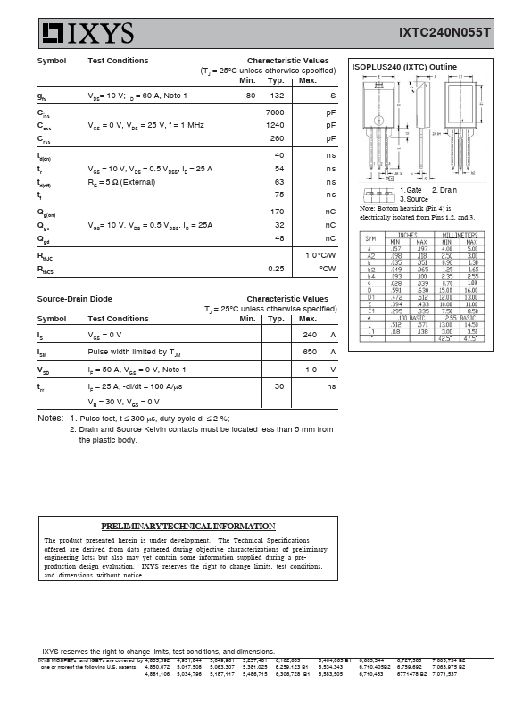 IXTC240N055T