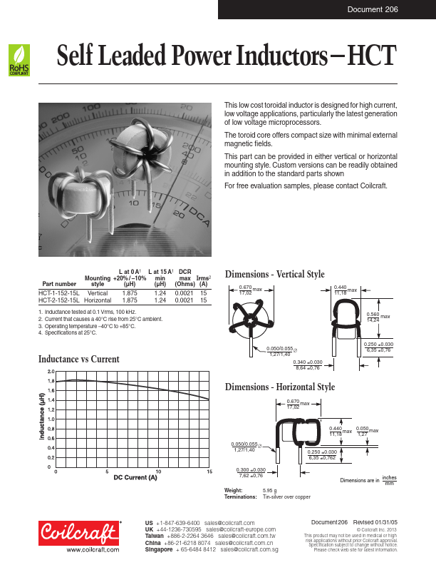 HCT-1-152-15L