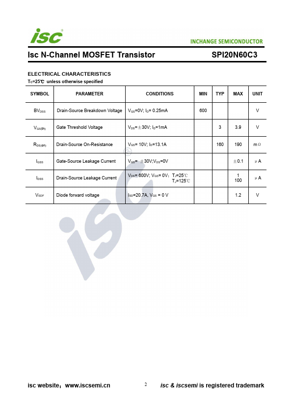 SPI20N60C3