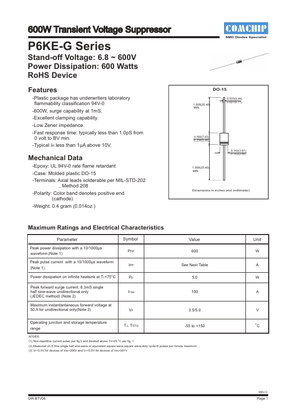 P6KE440A-G