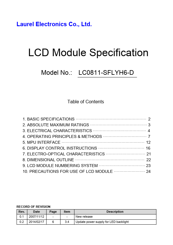 LC0811-SFLYH6-D