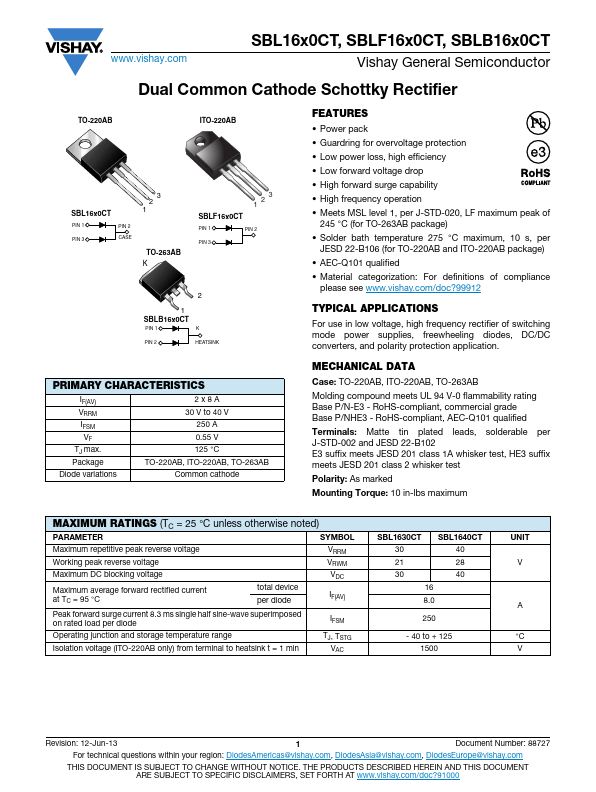 SBL1630CT