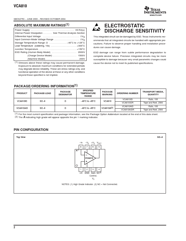 VCA810