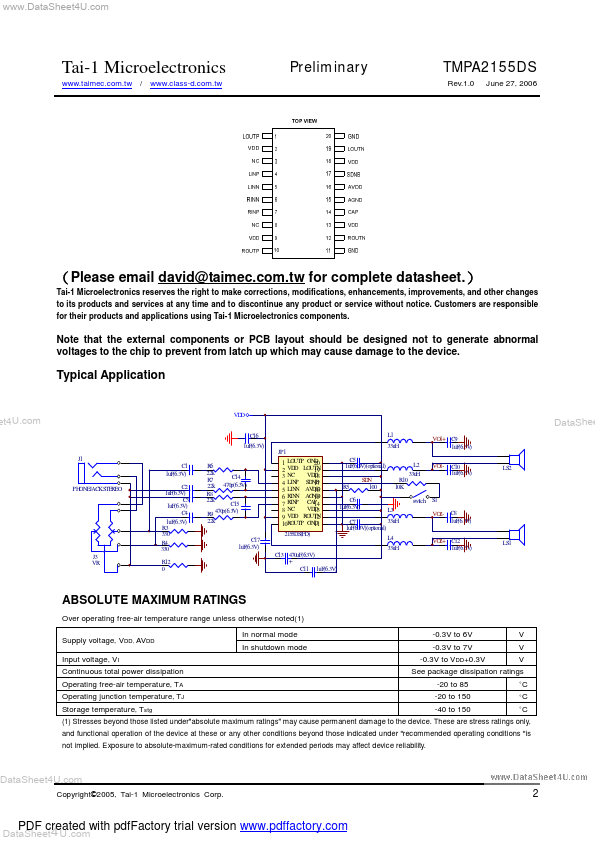 TMPA2155DS