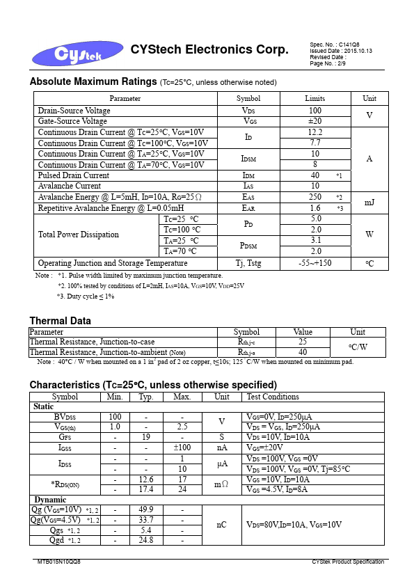 MTB015N10QQ8