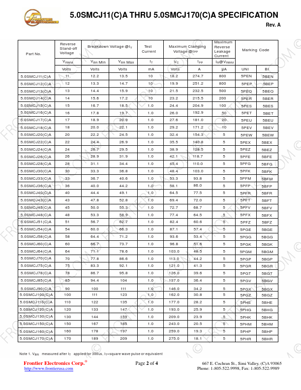 5.0SMCJ110A