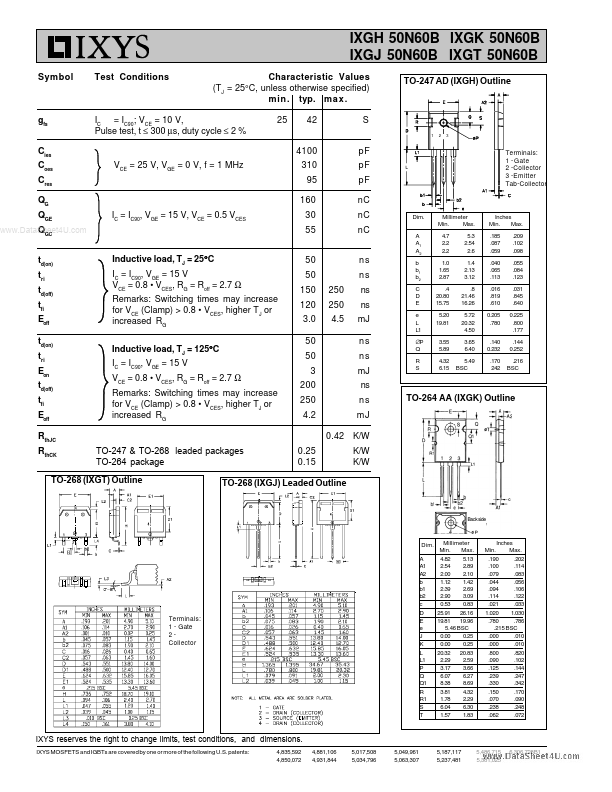 IXGH50N60B