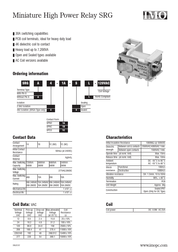 SRGA4-1B-L-120VAC