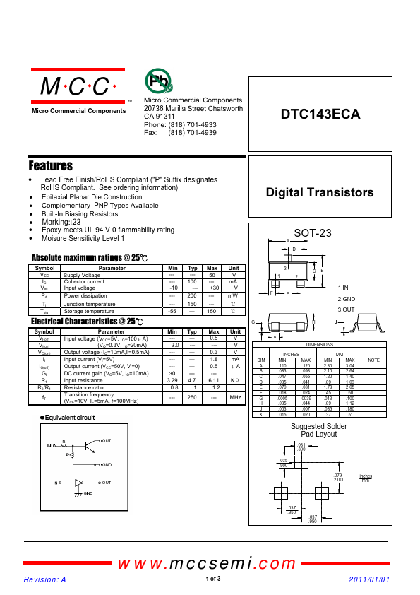 DTC143ECA