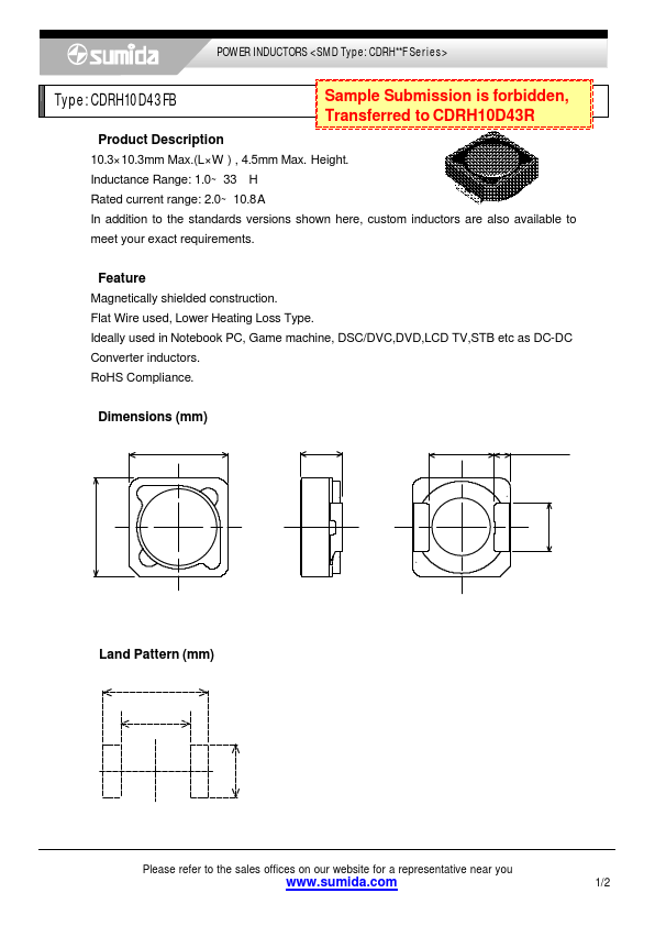 CDRH10D43FBNP-330MB