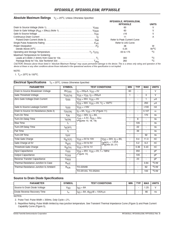 RFP3055LE