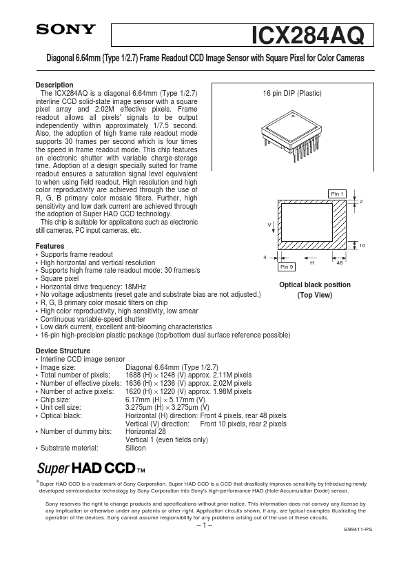 ICX284AQ