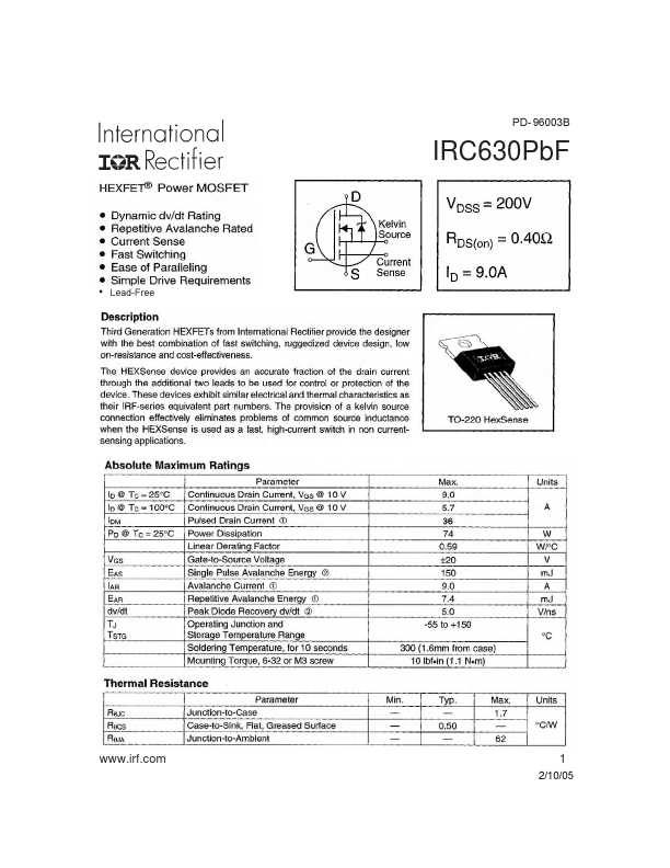 IRC630PbF