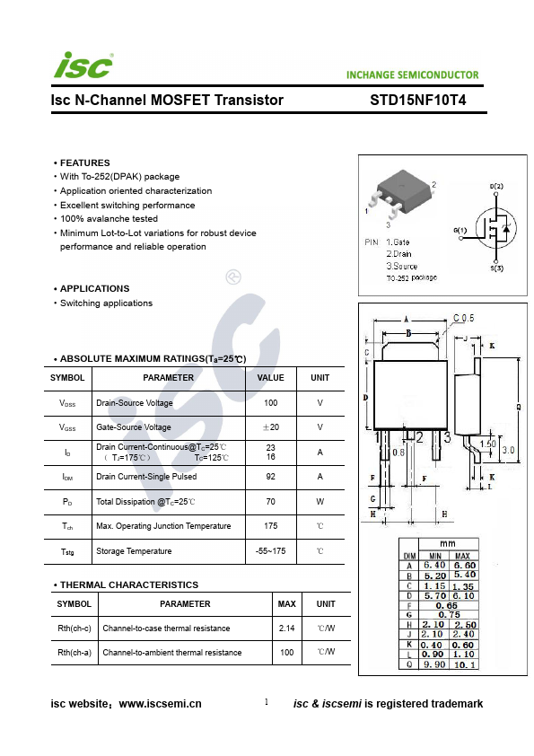 STD15NF10T4