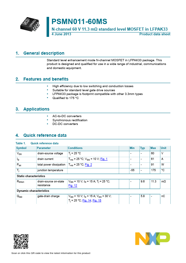 PSMN011-60MS