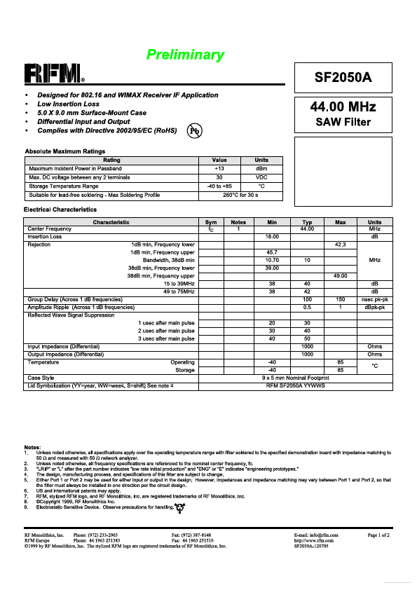 SF2050A