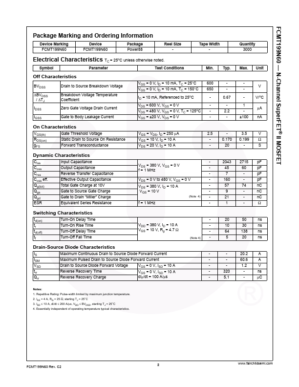 FCMT199N60