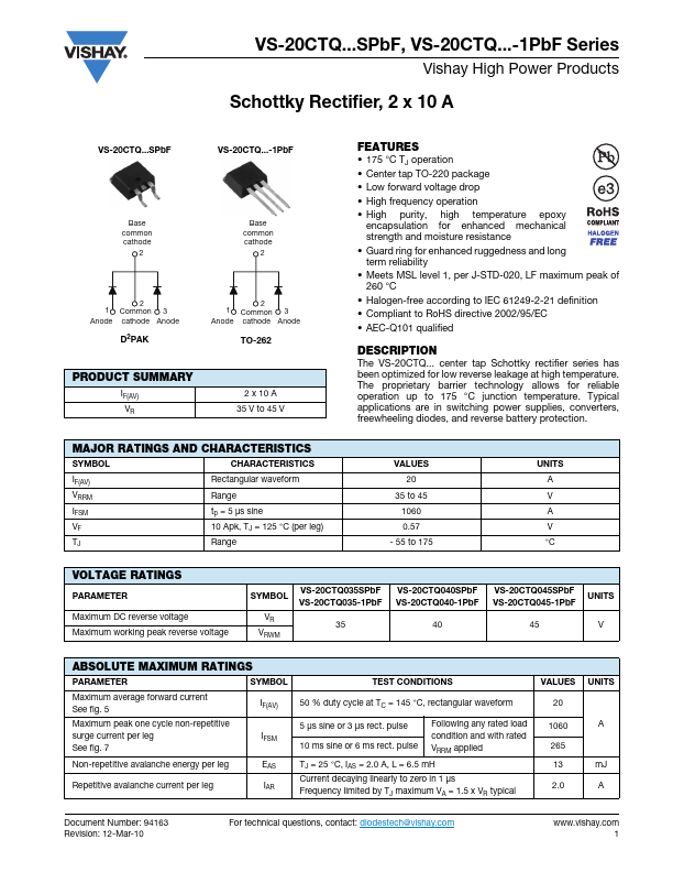 VS-20CTQ040-1PbF