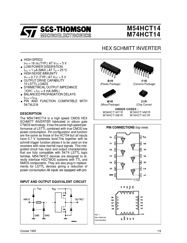 M54HCT14