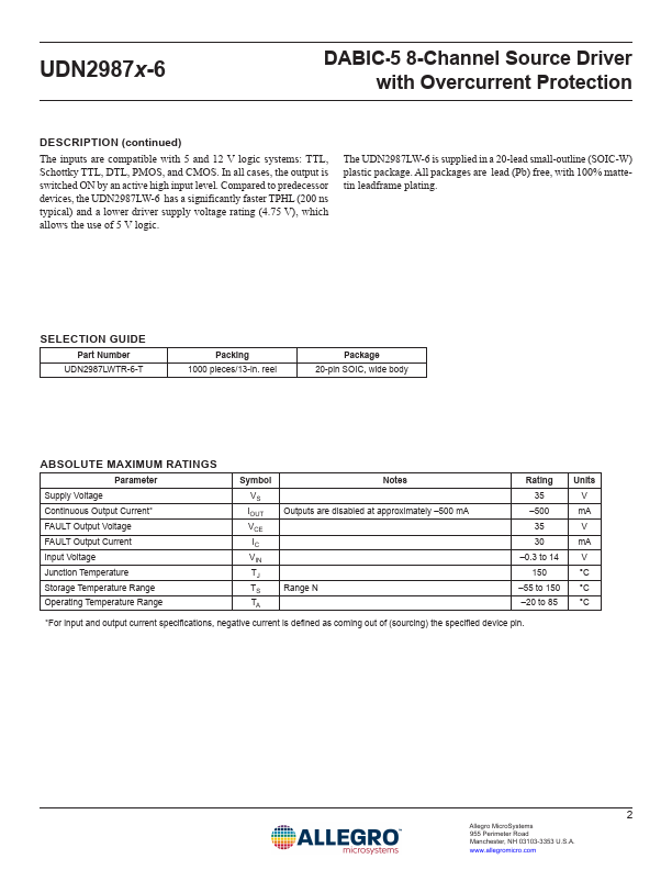 UDN2987LW-6