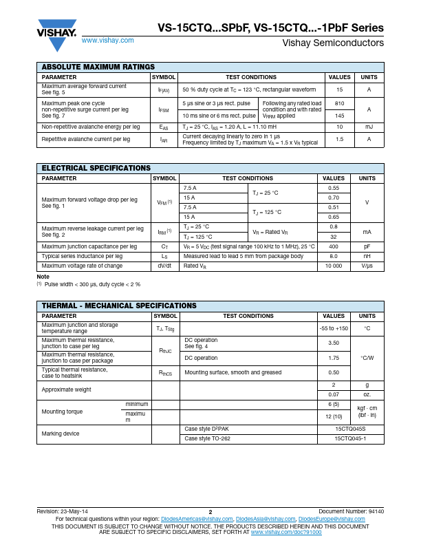 VS-15CTQ035SPbF