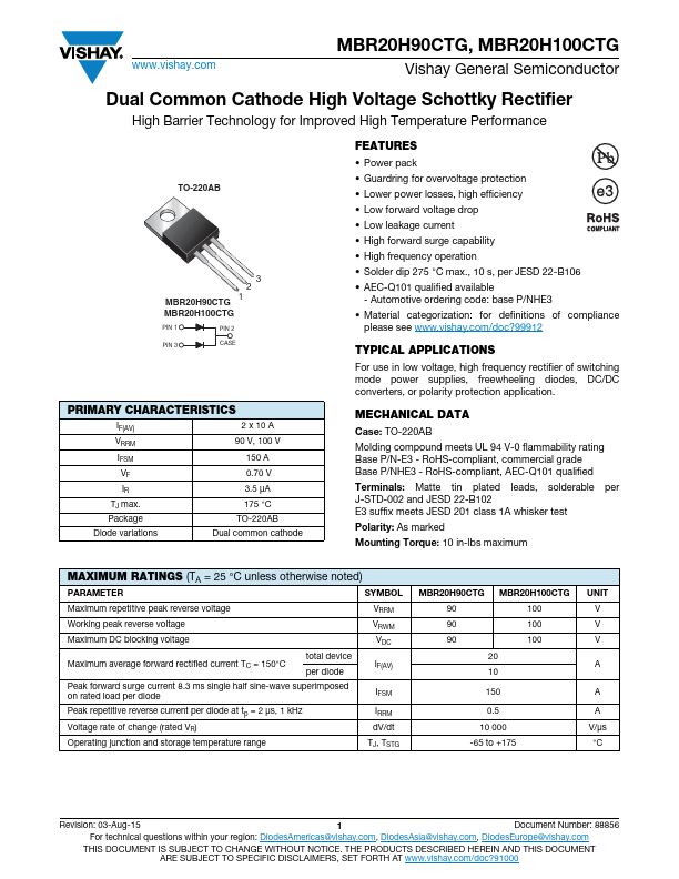 MBR20H100CTG