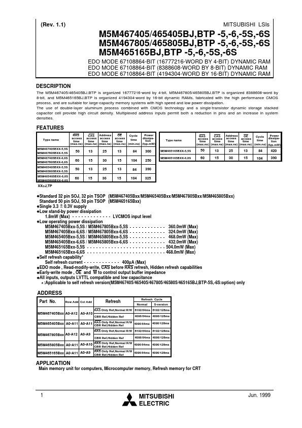 M5M465405BTP-6S