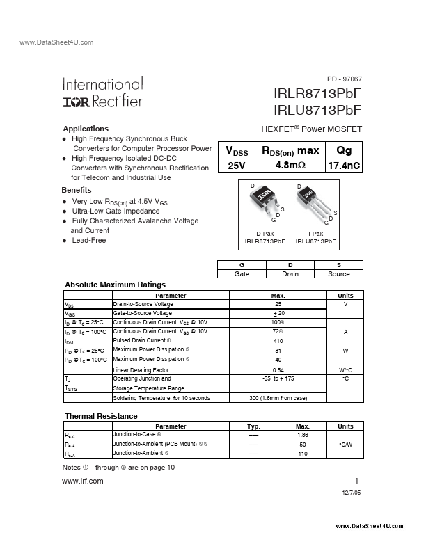 IRLU8713PBF