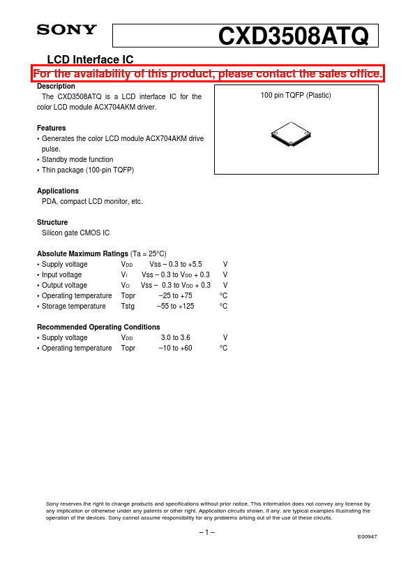 CXD3508ATQ