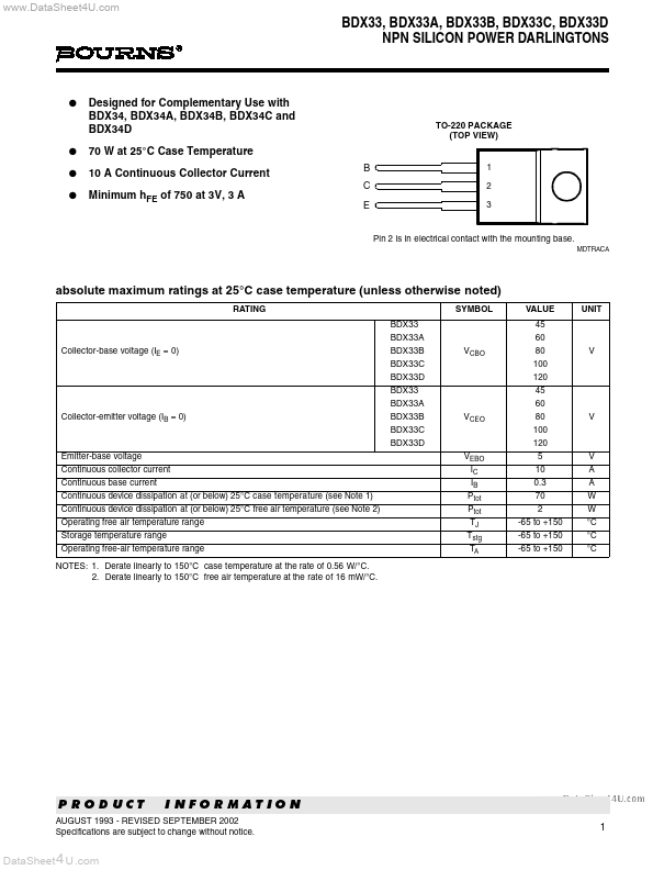 BDX33D