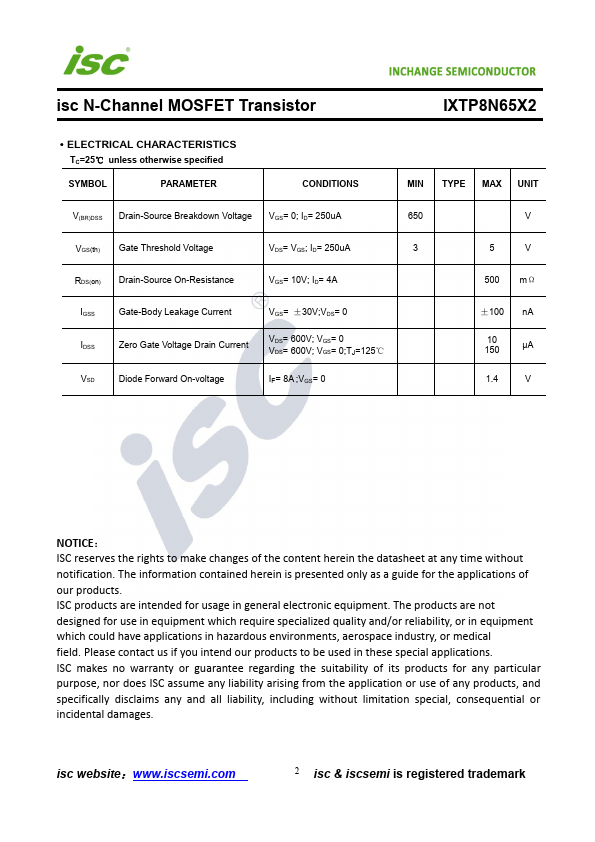 IXTP8N65X2
