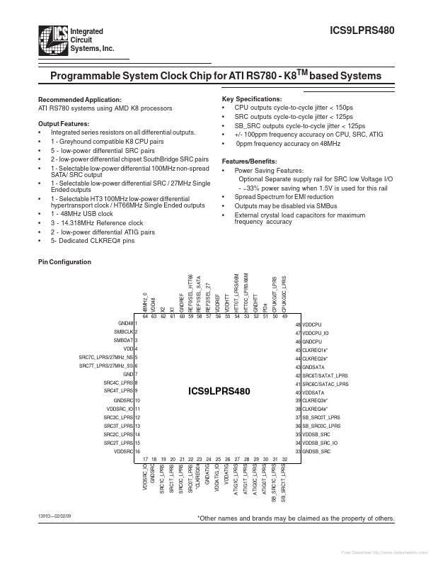 ICS9LPRS480