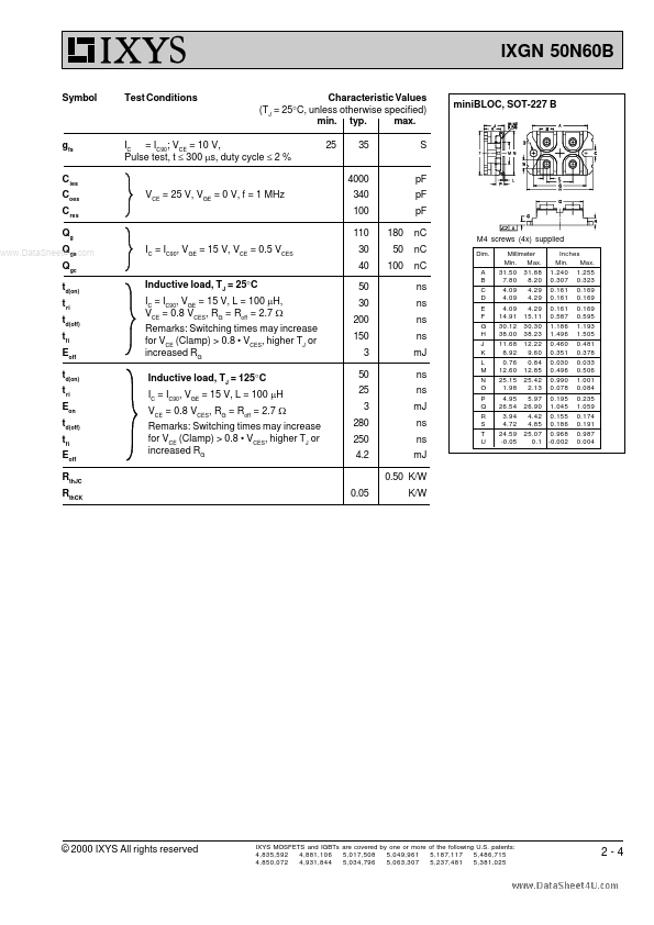 IXGN50N60B