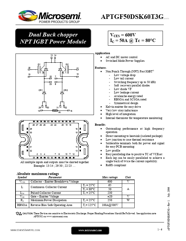 APTGF50DSK60T3G