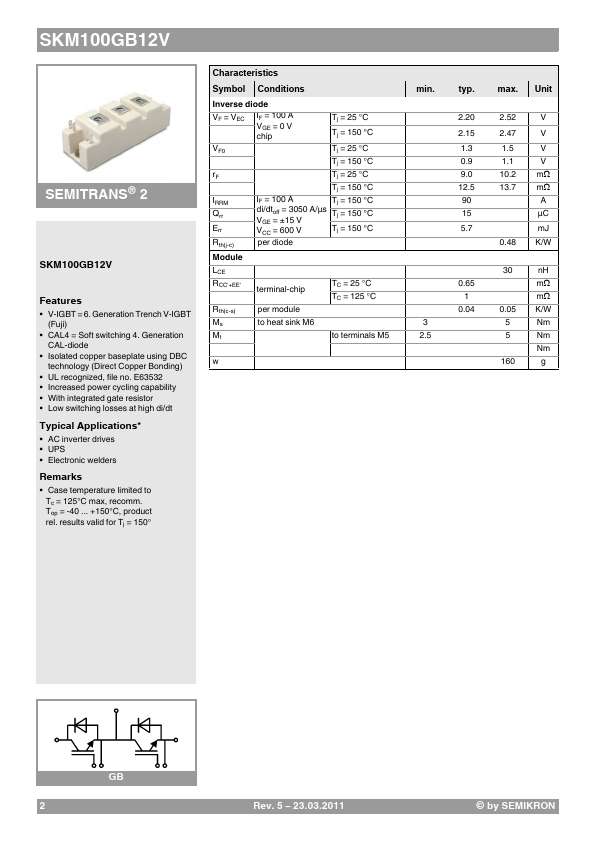 SKM100GB12V