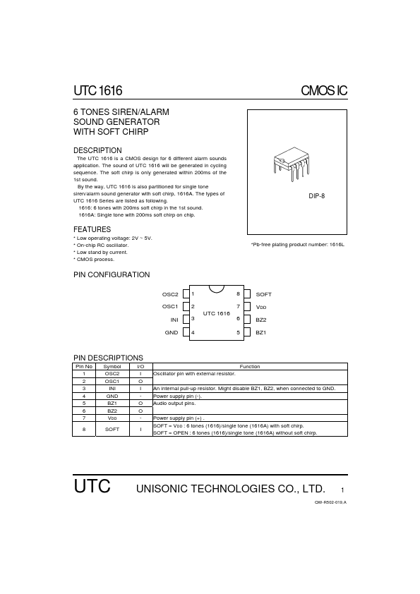 UTC1616