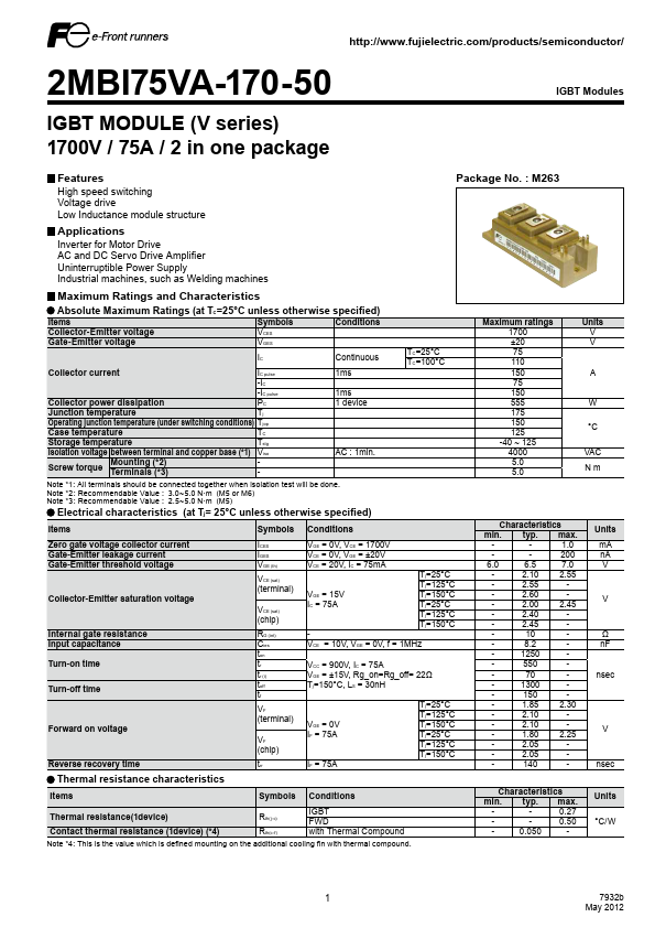 2MBI75VA-170-50